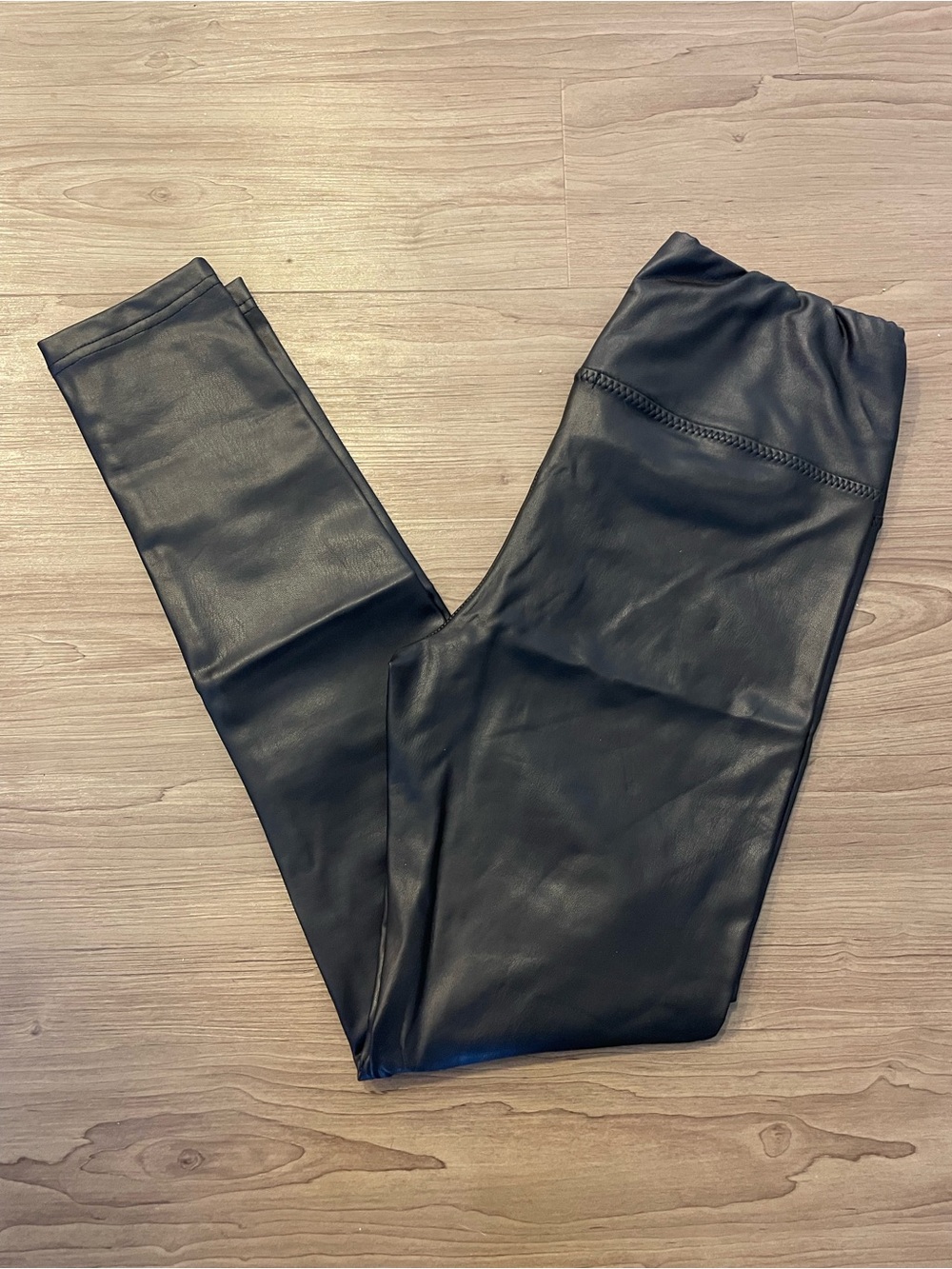 bp Black Faux Leather-Look Leggings